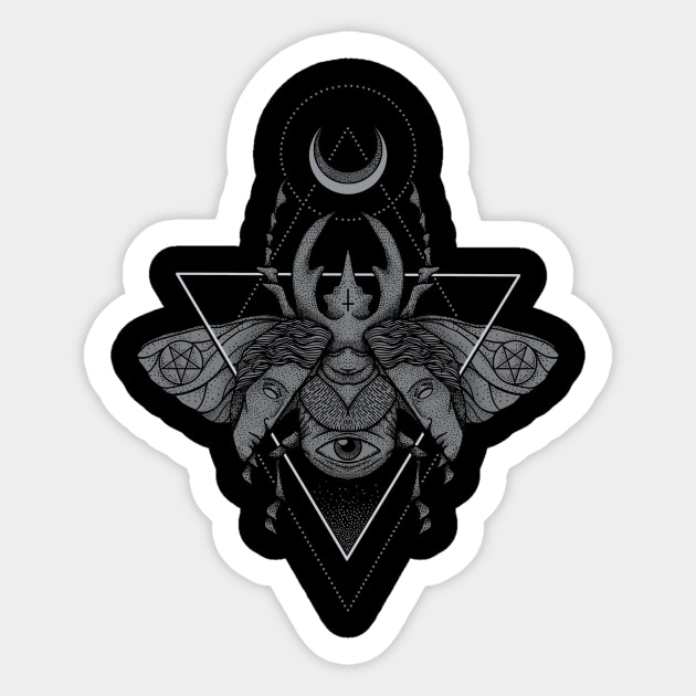 Occult Beetle Sticker by Deniart